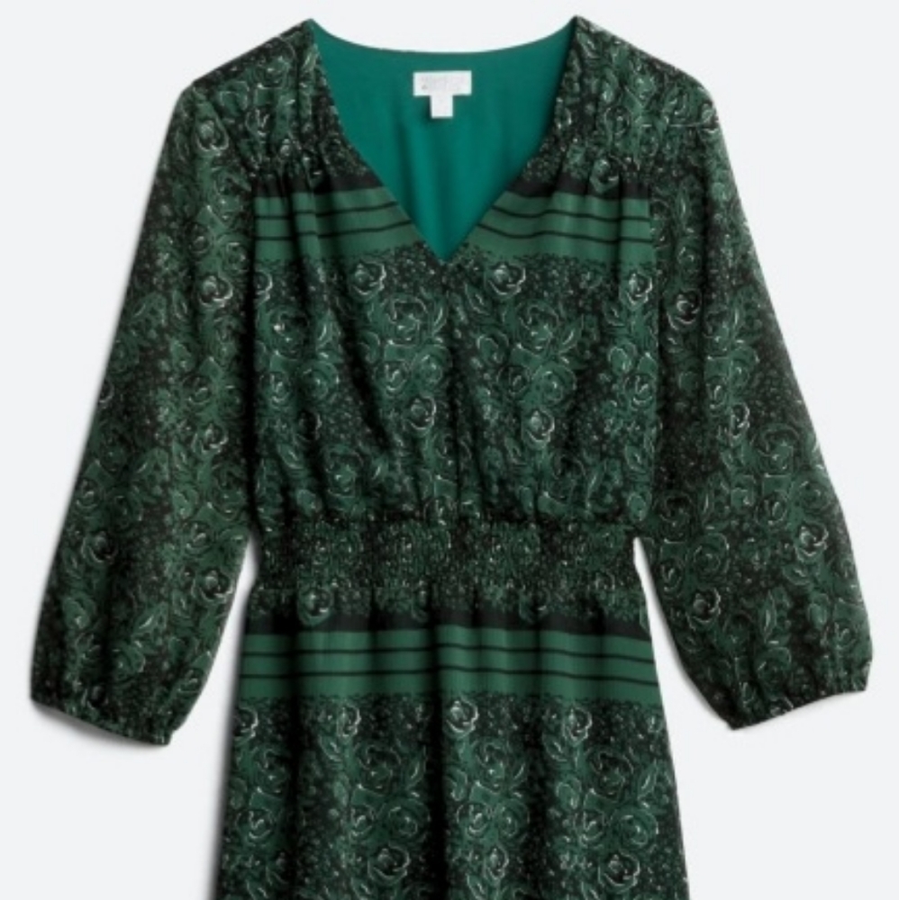 Market & Spruce Dark Green Nia Dress Size Medium